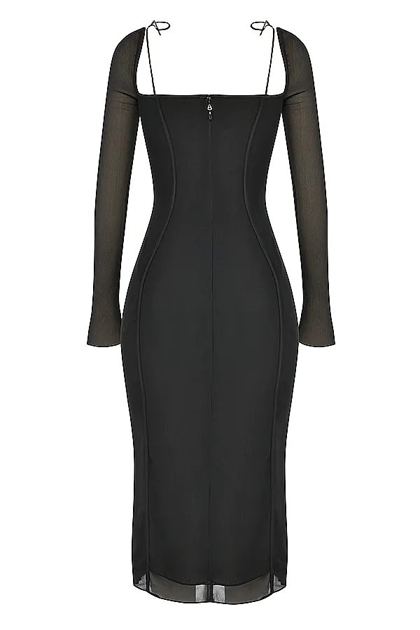 House Of CB OpheliaBlack Cutout Midi Dress 8211 SALE Black Women Midi Dresses