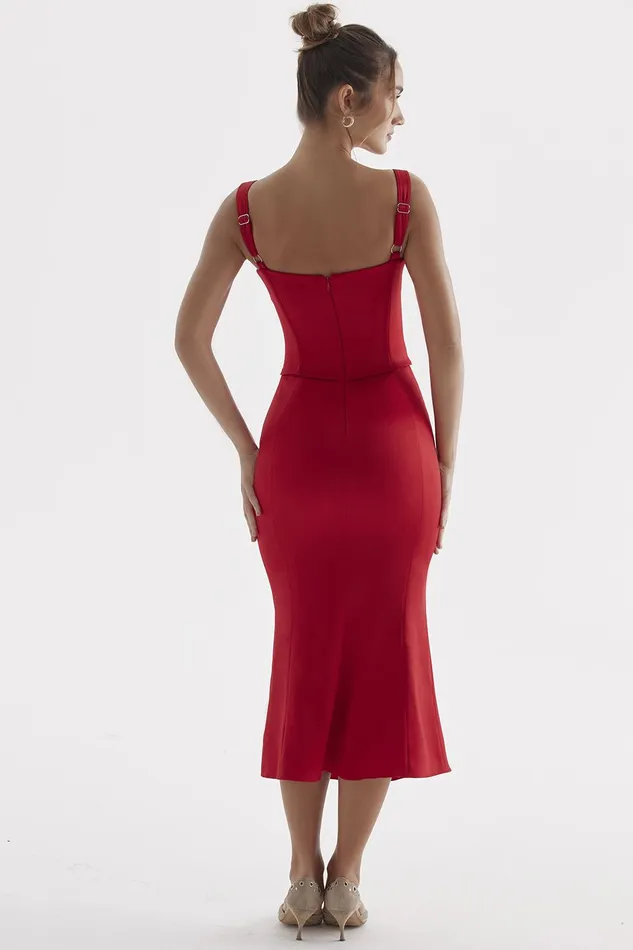 House Of CB ValenciaRed Rose Corset Dress 8211 SALE Red Women Corset Dresses