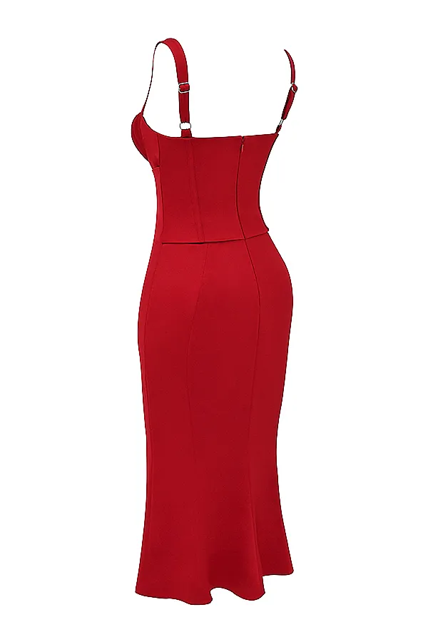 House Of CB ValenciaRed Rose Corset Dress 8211 SALE Red Women Corset Dresses