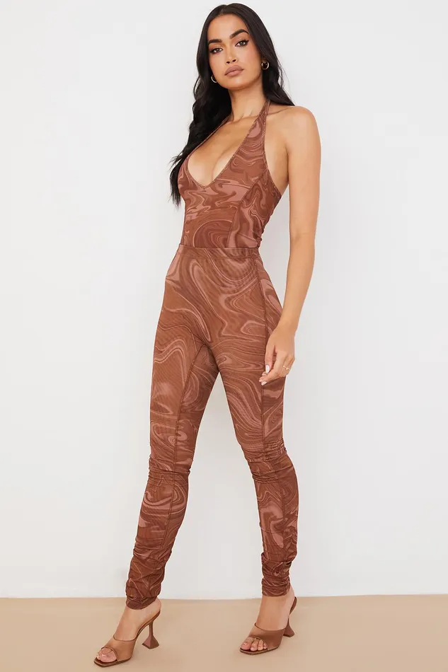 House Of CB VioletSwirl Mesh Leggings 8211 SALE Swirl Women Trousers