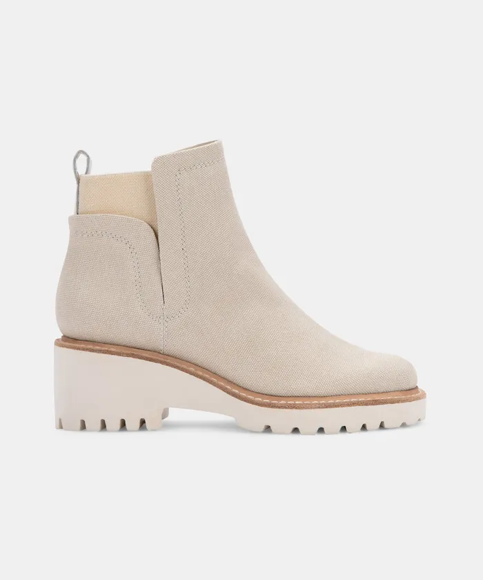 Huey Booties Sandstone Canvas Women Dolce Vita Boots and Booties