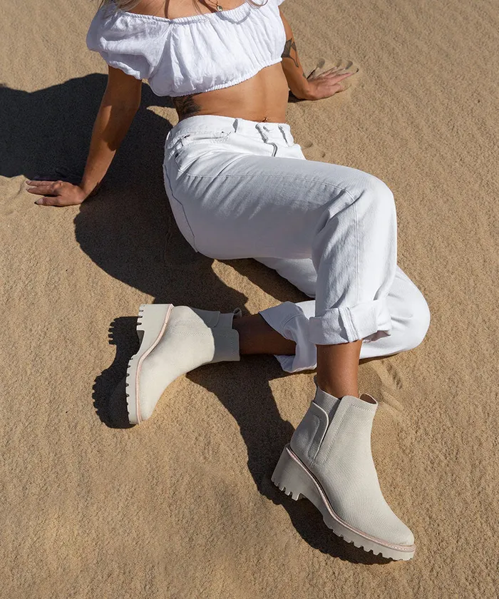 Huey Booties Sandstone Canvas Women Dolce Vita Boots and Booties
