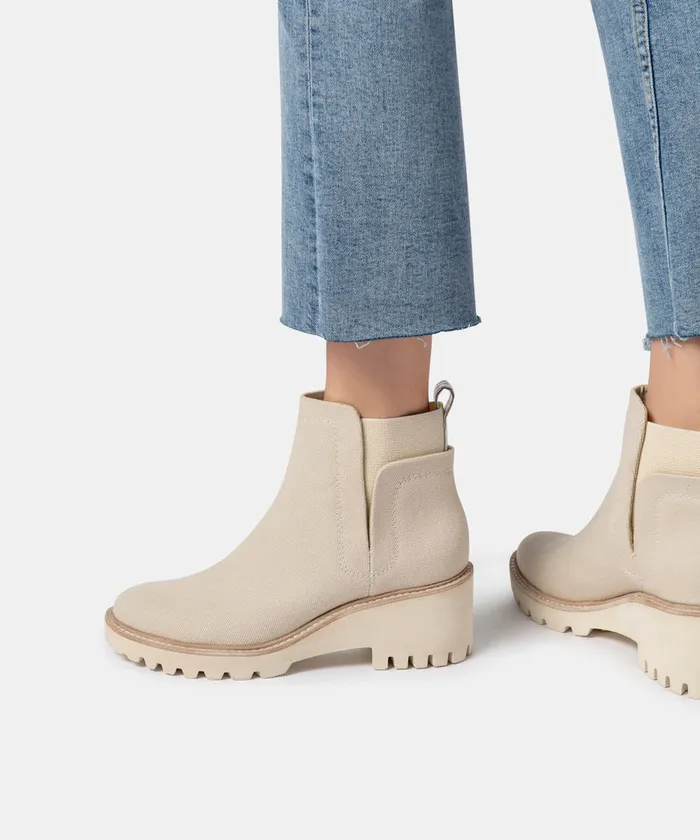 Huey Booties Sandstone Canvas Women Dolce Vita Boots and Booties