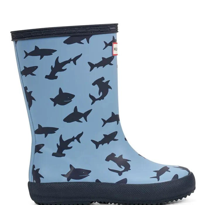 Hunter Boots Kids First Classic Rain Boots Medium Blue Kids Rain Boots