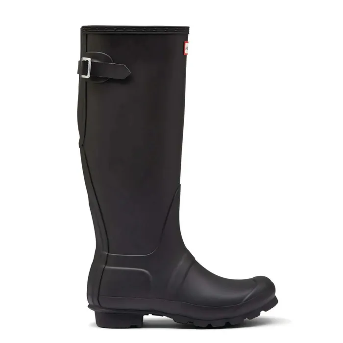 Hunter Boots Original Back Adjustable Tall Rain Boots Black Women Rain Boots