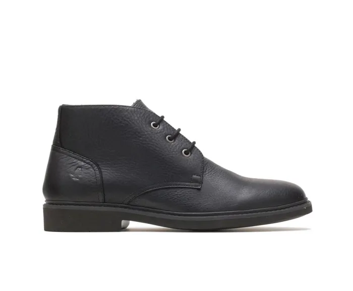Hush Puppies Boots Men Detroit Chukka Black Leather