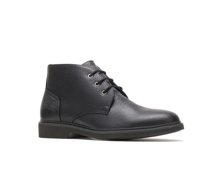 Hush Puppies Boots Men Detroit Chukka Black Leather Hush Puppies Boots Men Detroit Chukka Black Leather