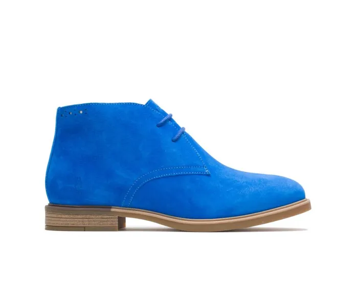 Hush Puppies Boots Women Bailey Chukka Boot Electric Blue Suede