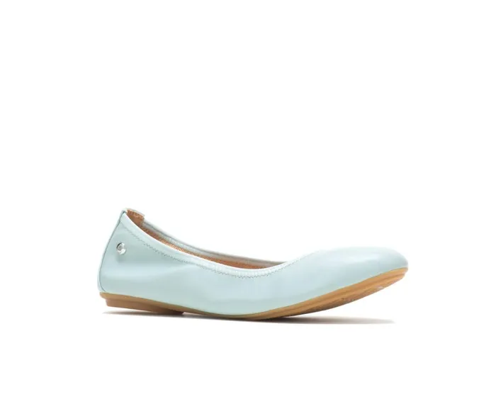 Hush Puppies Flats and SlipOns Women Chaste Ballet Seafoam Leather Hush Puppies Flats and SlipOns Women Chaste Ballet Seafoam Leather