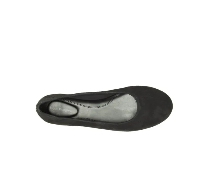 Hush Puppies Flats and SlipOns Women Kendal Ballet Perfect Fit Black Suede Hush Puppies Flats and SlipOns Women Kendal Ballet Perfect Fit Black Suede