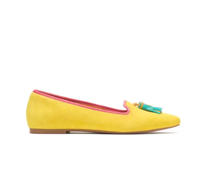 Hush Puppies Flats and SlipOns Women Sadie Tassel SlipOn Sun Yellow Suede