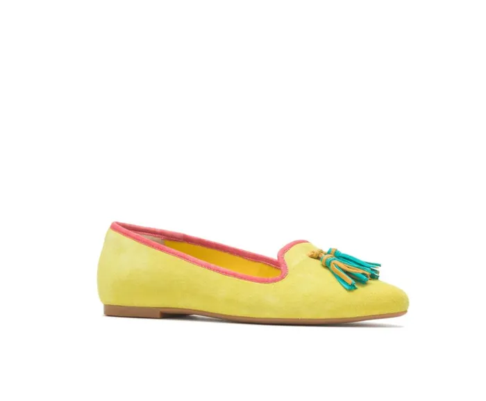 Hush Puppies Flats and SlipOns Women Sadie Tassel SlipOn Sun Yellow Suede Hush Puppies Flats and SlipOns Women Sadie Tassel SlipOn Sun Yellow Suede