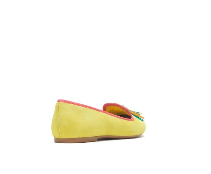 Hush Puppies Flats and SlipOns Women Sadie Tassel SlipOn Sun Yellow Suede Hush Puppies Flats and SlipOns Women Sadie Tassel SlipOn Sun Yellow Suede