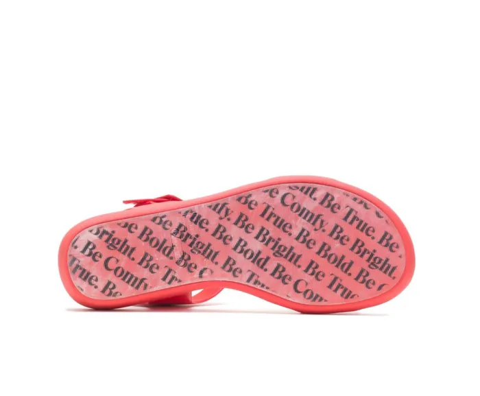 Hush Puppies Sandals Women Brite Jells Quarter Strap Sandal Fiesta Red