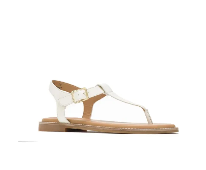 Hush Puppies Sandals Women Lexi Toepost Ivory Leather