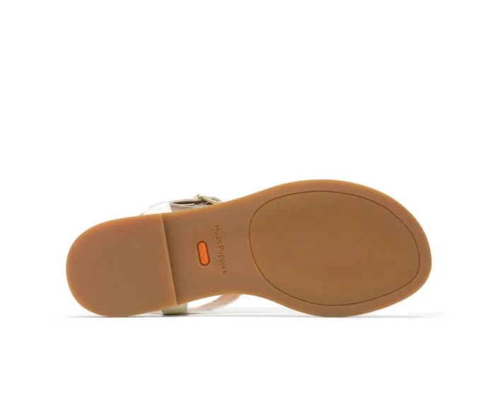 Hush Puppies Sandals Women Lexi Toepost Ivory Leather
