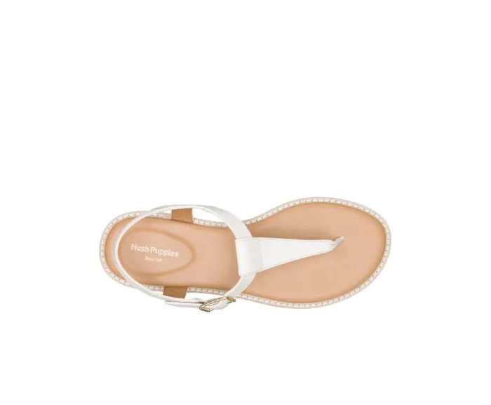 Hush Puppies Sandals Women Lexi Toepost Ivory Leather