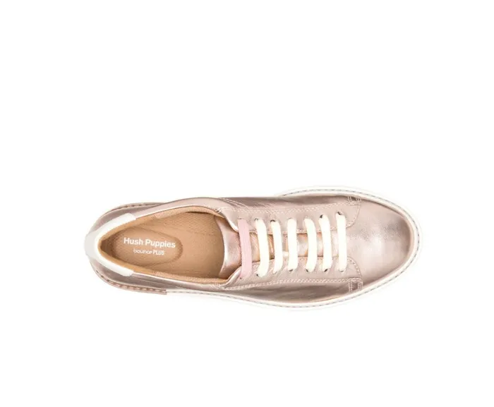 Hush Puppies Sneakers Women Sabine Sneaker Rose Gold Leather Hush Puppies Sneakers Women Sabine Sneaker Rose Gold Leather