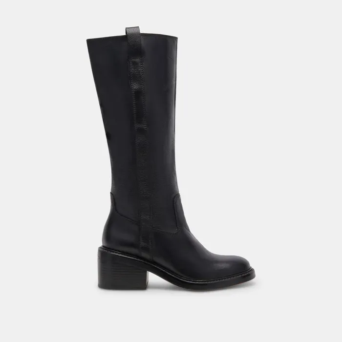 Illora Boots Black Leather Women Dolce Vita Boots and Booties