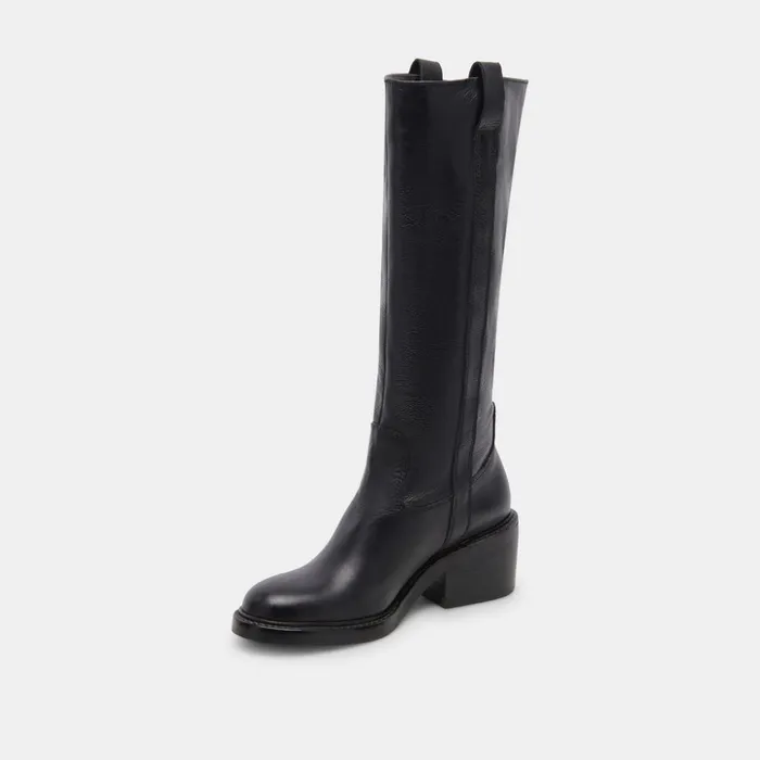 Illora Boots Black Leather Women Dolce Vita Boots and Booties