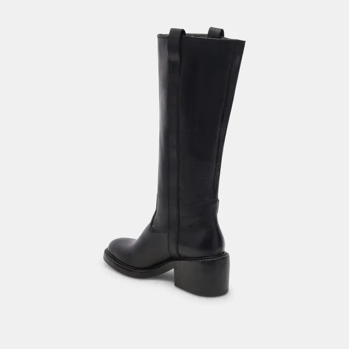 Illora Boots Black Leather Women Dolce Vita Boots and Booties