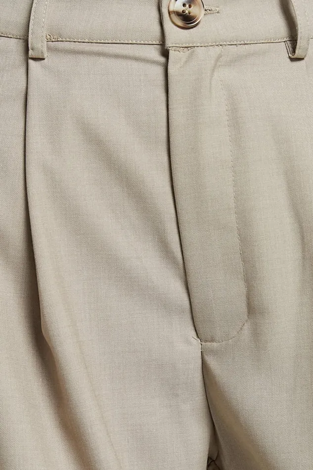 Izara Trousers 8211 Mid Rise Relaxed Straight Leg Tailored Trousers In Oatmeal Women Showpo Pants