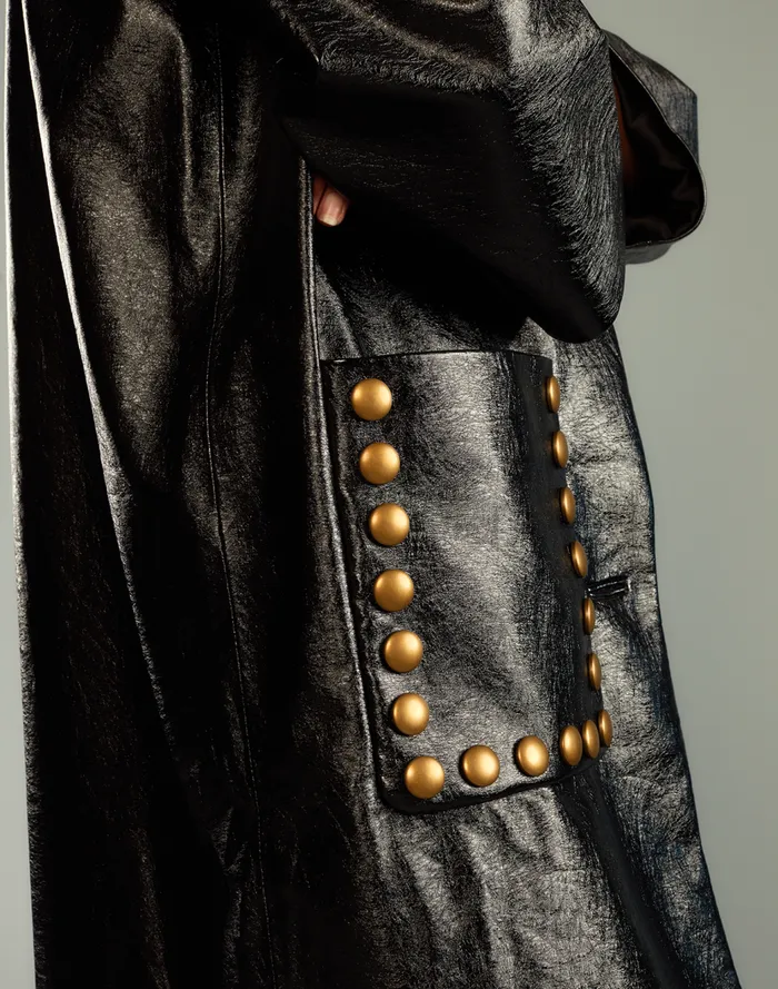 Jackets and Coats Women Cynthia Rowley Studded Vegan Leather Coat