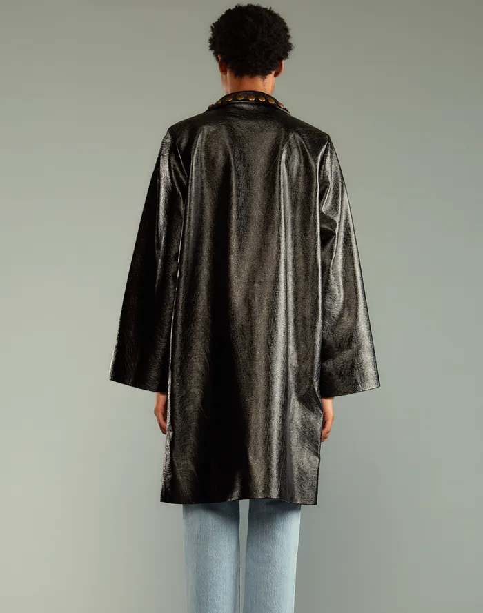 Jackets and Coats Women Cynthia Rowley Studded Vegan Leather Coat