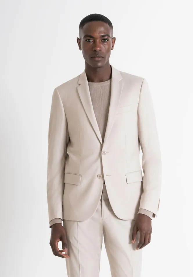 Jackets And Gilet Men Antony Morato Slim Fit 034Bonnie034 Jacket In White Viscose Blend Paper