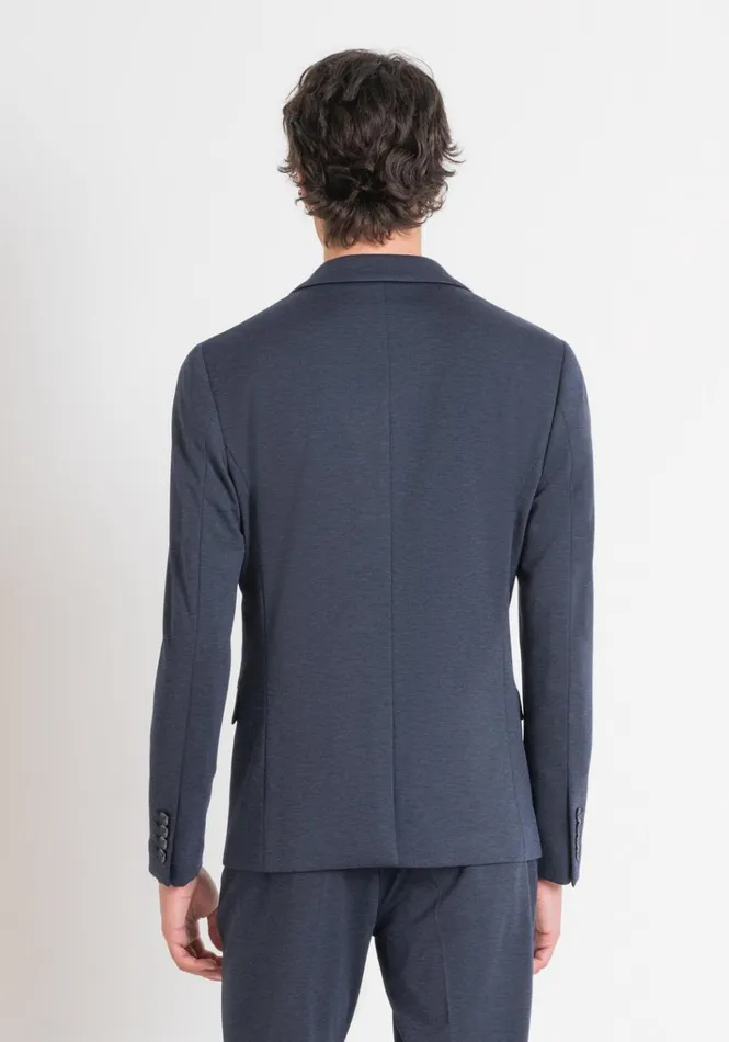 Jackets And Gilet Men Antony Morato Super Slim Fit 034Ashe034 Jacket In Blue Melange Viscose Blend Melange Blue
