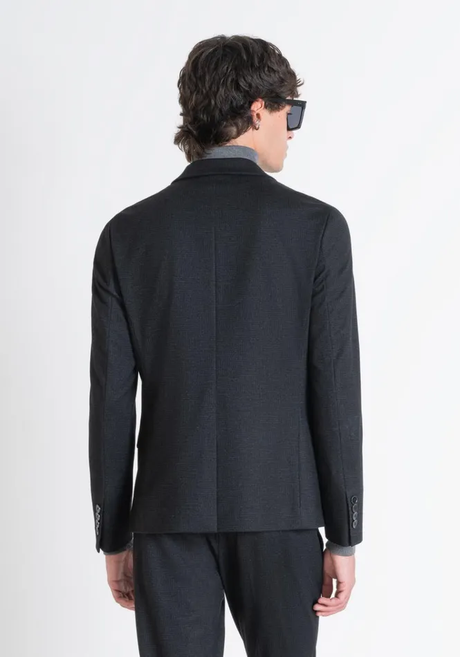 Jackets And Gilet Men Antony Morato Super Slim Fit Black 034Ashe034 Jacket In Soft Elastic Viscose Black