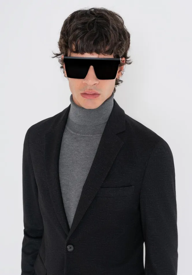 Jackets And Gilet Men Antony Morato Super Slim Fit Black 034Ashe034 Jacket In Soft Elastic Viscose Black