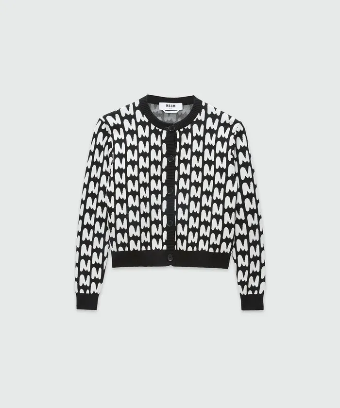 Jacquard 034Themwave034 Cardigan Women MSGM Knitwear