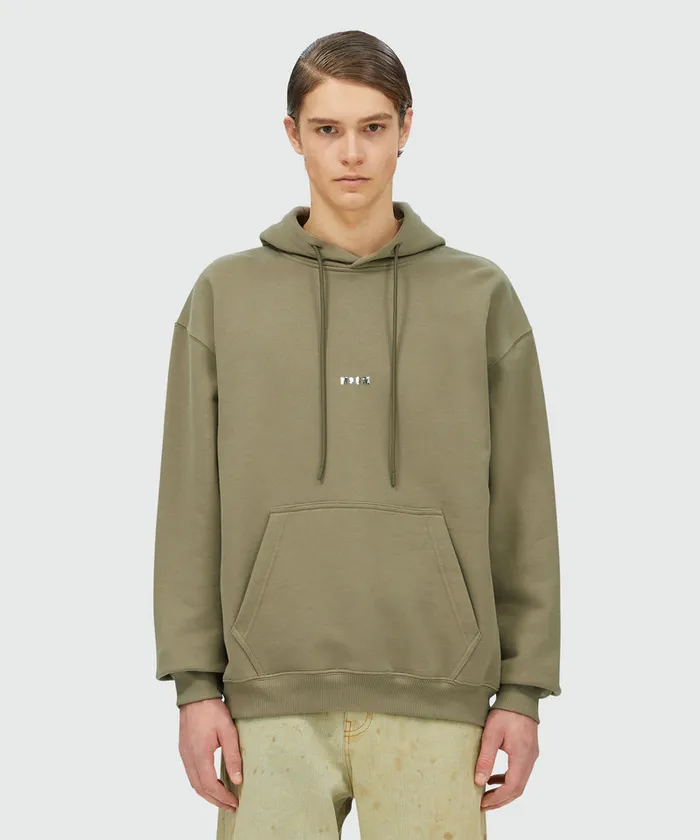 Jersey Hooded Sweatshirt With Mirror Print Men MSGM Hoodies And Sweatshirts