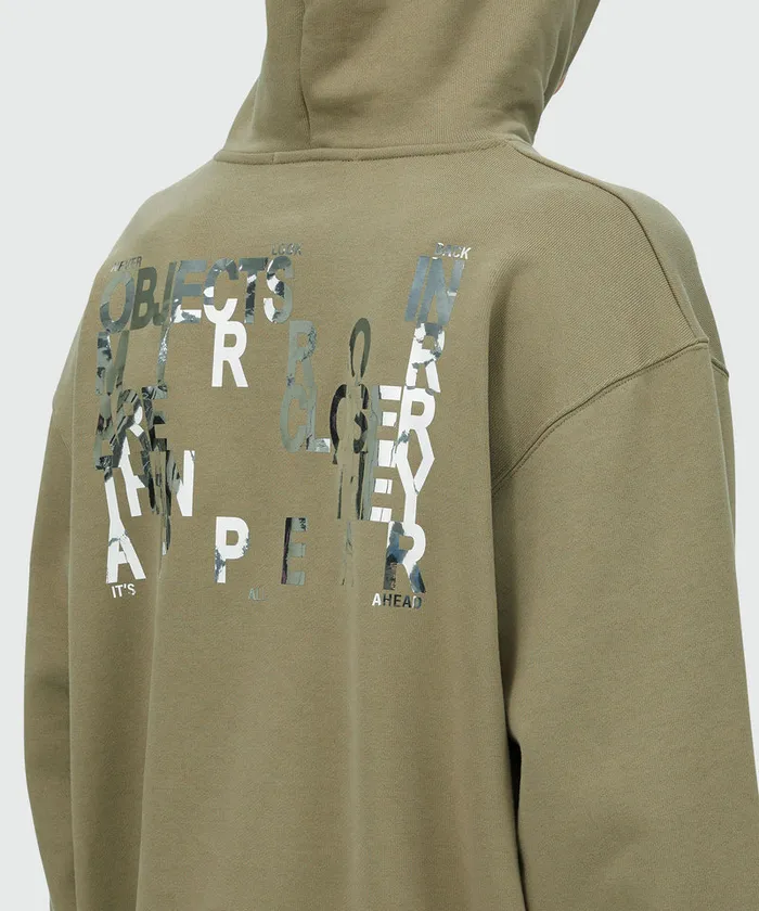 Jersey Hooded Sweatshirt With Mirror Print Men MSGM Hoodies And Sweatshirts