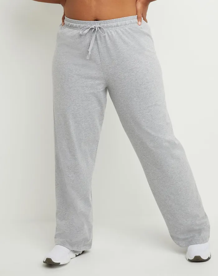 Jersey Pants C Logo 315034 Plus Size Oxford Grey Women Champion Pants