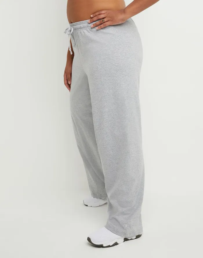 Jersey Pants C Logo 315034 Plus Size Oxford Grey Women Champion Pants