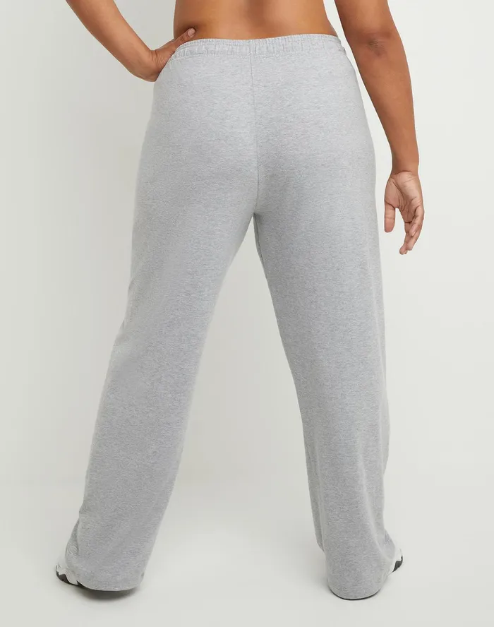 Jersey Pants C Logo 315034 Plus Size Oxford Grey Women Champion Pants