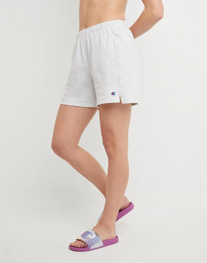 Jersey Shorts C Logo 5034 Silver Grey Women Champion Shorts