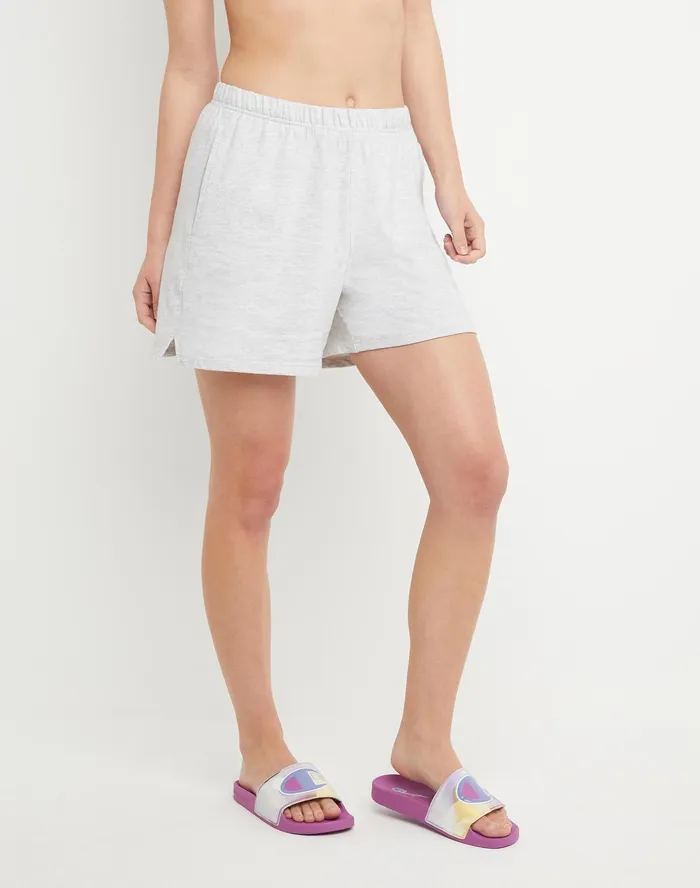 Jersey Shorts C Logo 5034 Silver Grey Women Champion Shorts