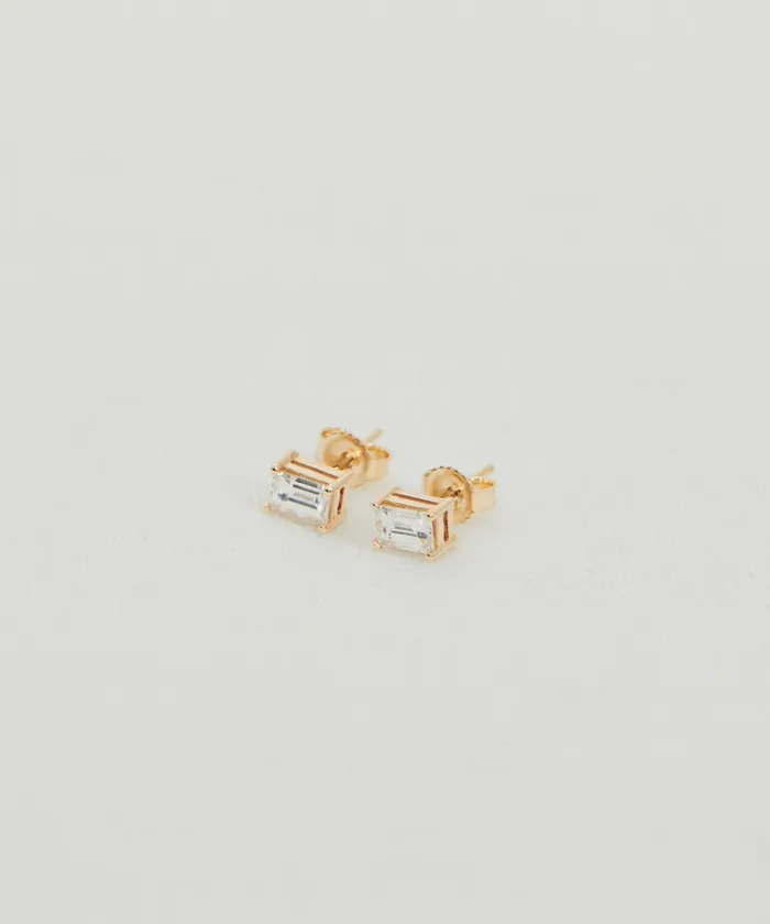 Jewelry Women Jenni Kayne Ivy Emerald Cut Studs Gold