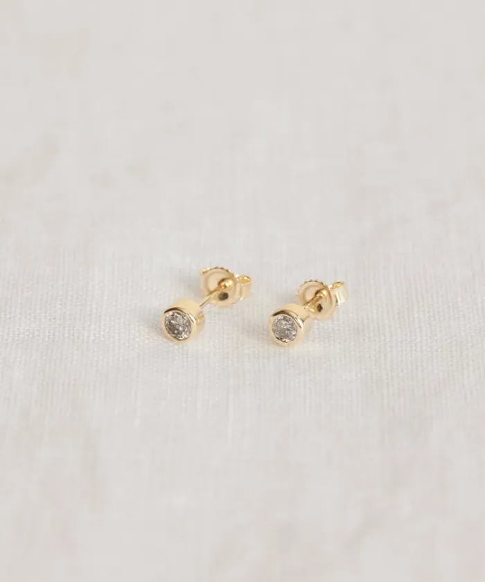 Jewelry Women Jenni Kayne Stevie Grey Diamond Studs Gold
