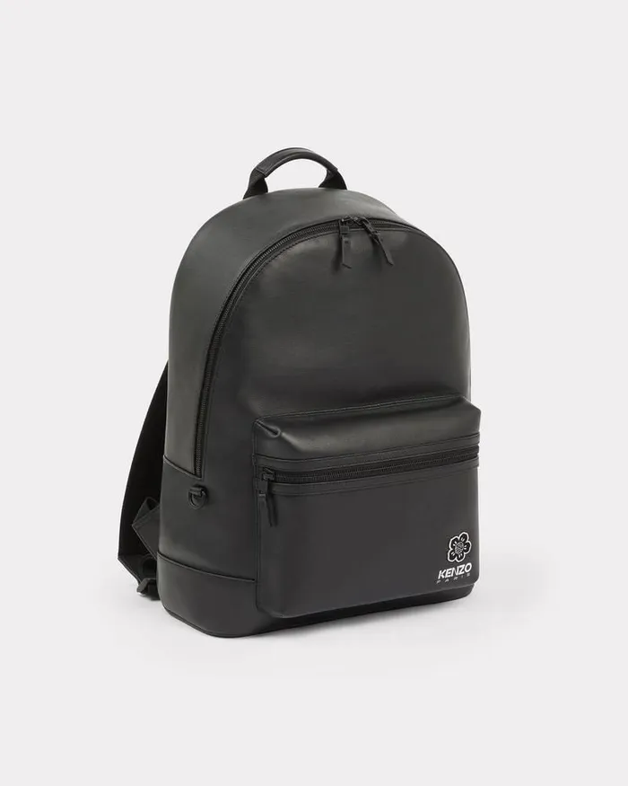 Kenzo Bags MenWomen 039Boke Flower039 Leather Backpack Black