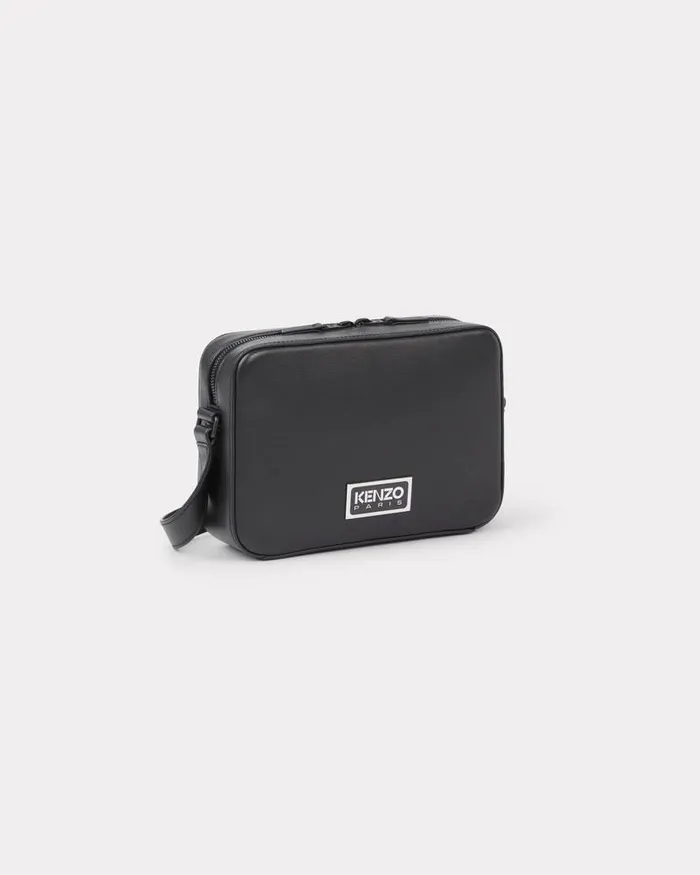 Kenzo Bags MenWomen GRAPHY039 Leather Shoulder Bag Black