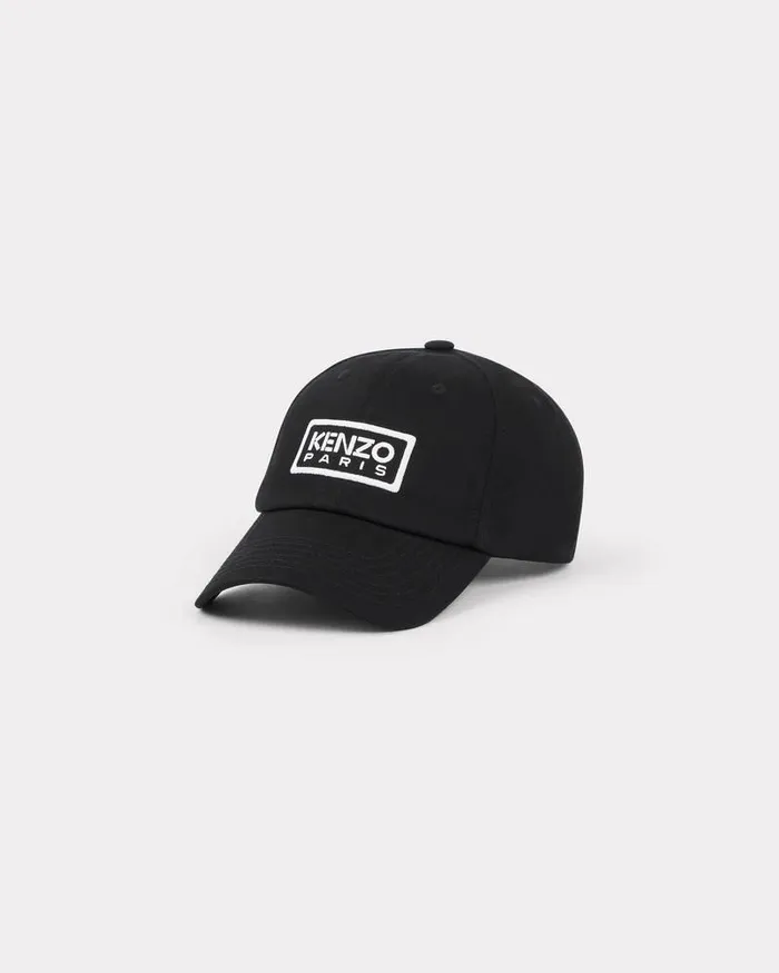 Kenzo Caps And Hats MenWomen Tag039 Cotton Cap Black