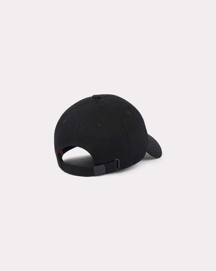 Kenzo Caps And Hats MenWomen Tag039 Cotton Cap Black