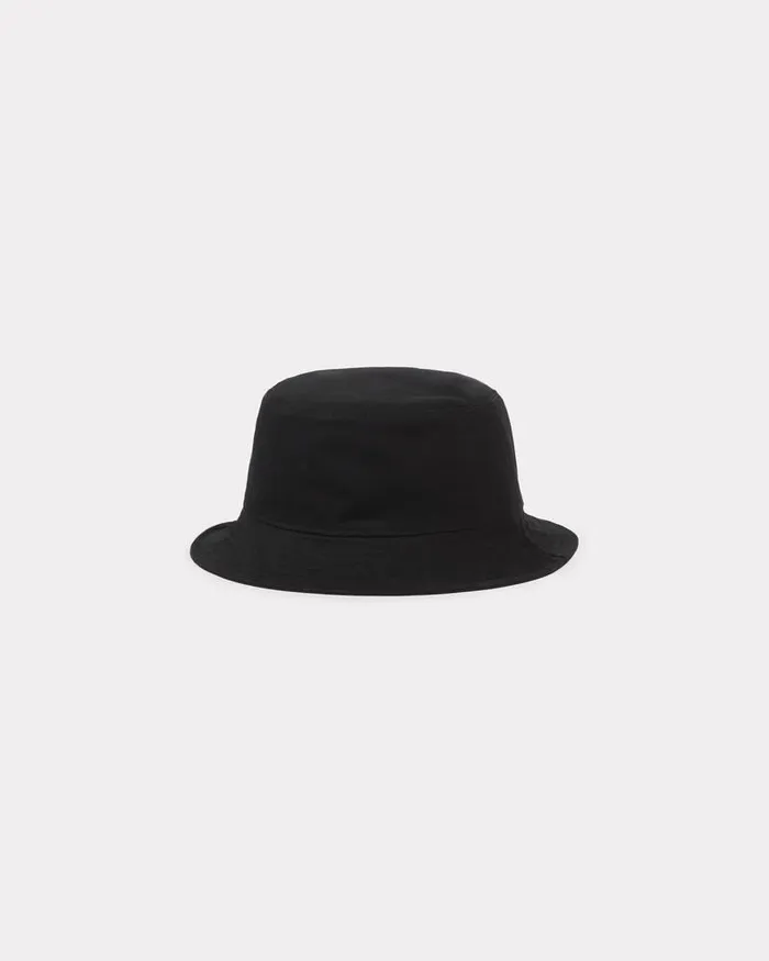 Kenzo Caps And Hats MenWomen Varsity039 Cotton Bucket Hat Black