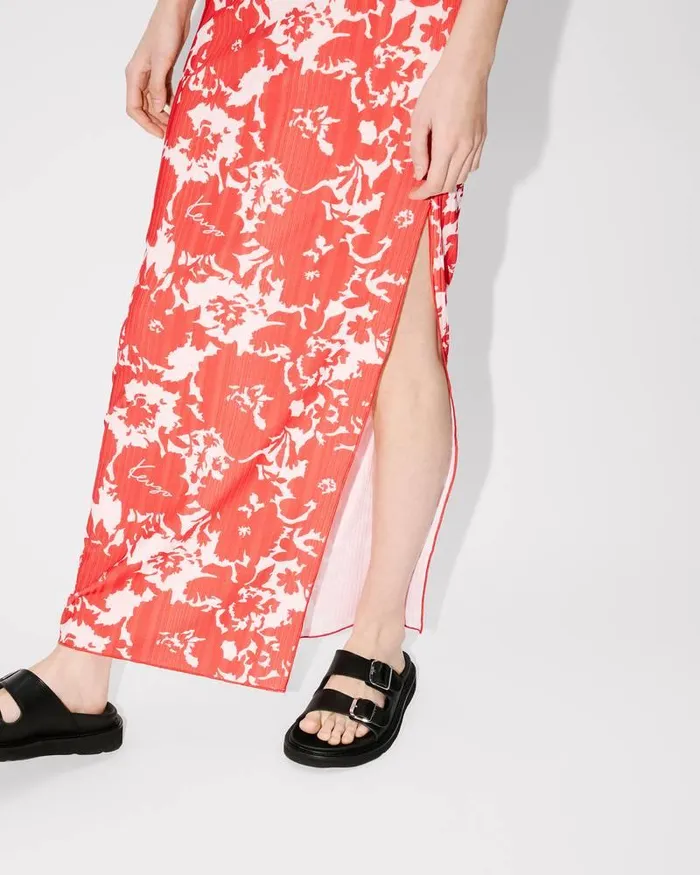 Kenzo Dresses And Skirts Women Flower Camo039 Long Tshirt Dress Medium Red
