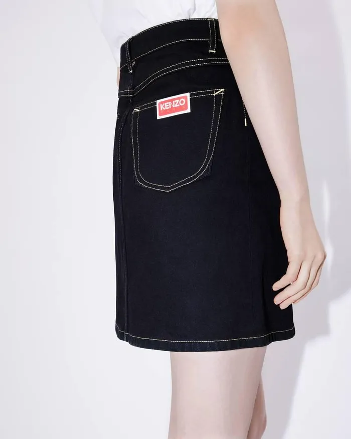 Kenzo Dresses And Skirts Women Japanese Denim Miniskirt Rinse Black Denim