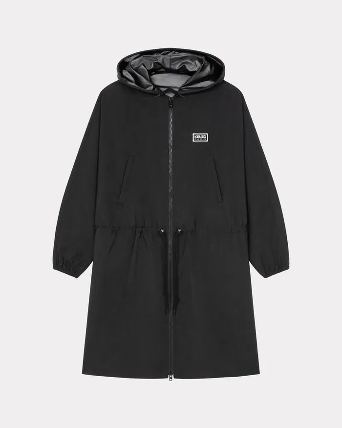 Kenzo Jackets And Coats Men Bicolor Paris039 Long Windbreaker Black